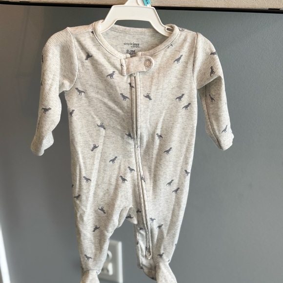 Carters Gray Baby One Piece - Picture 2 of 3